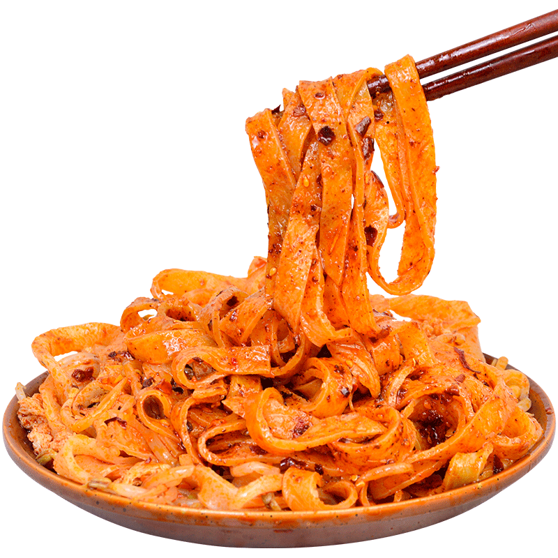 良呈美西安涼皮香辣寶雞岐山搟面皮速食陜西特產(chǎn)涼皮真空袋裝280g